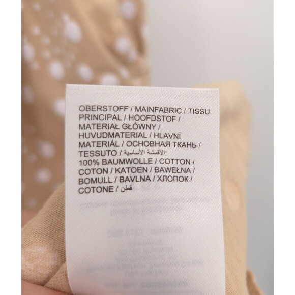 Ulla Popken polka dot knit dress Plus Size 20/22 beige elastic drawsting waist - Picture 7 of 8